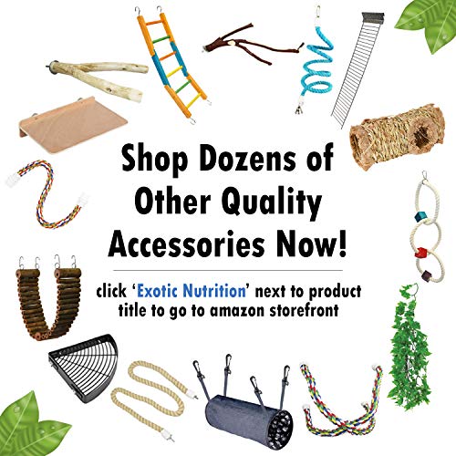 42 Inch Natural Rope (Regular) - Flexible Bendable Climbing Rope Perch Cage Accessory Toy - Sugar Gliders, Squirrels, Degus, Marmosets, Monkeys, Parrots, Birds, Rats & Other Small Pets