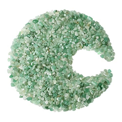 ZHIYUXI Green Aventurine Crystal Chips Fish Tank Gravel Vase Filler Stones Crushed Crystals Gemstone Polished Healing Crystals Natural Quartz Stone 0.44lbs - color: F# Green Aventurine, size: 0.44 Pound