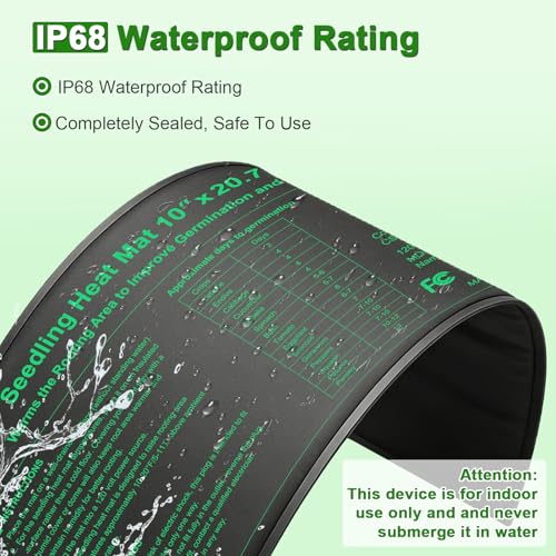 Bestio Seedling Heat Mat 10 x 20.75 in Waterproof Heat Mats for Seed Starting Seed Heating Mat for Seedling Germination,Hydroponic Plant - size: 10" x 20.75"- 1 Pack