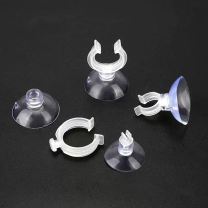 Aquarium Suction Cup Clips Set Fish Tank Air Line Holder Clear Plastic for Glass Fish Supples and Fish Tank Clear Airline Tubing Decorations Shrimp Nests and Reptile - size: Φ0.2in/5mm
