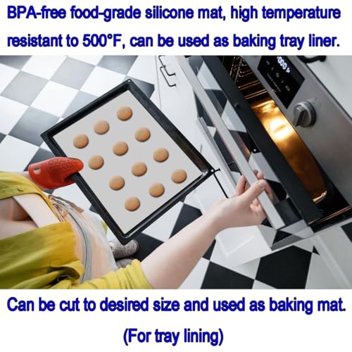 Silicone Mat - Non-Stick, Reusable & Heat Resistant Up to 500°F, Fits Resin Crafts, Dishwasher Safe for Baking, Cookies, Pastry (36” x 24”)