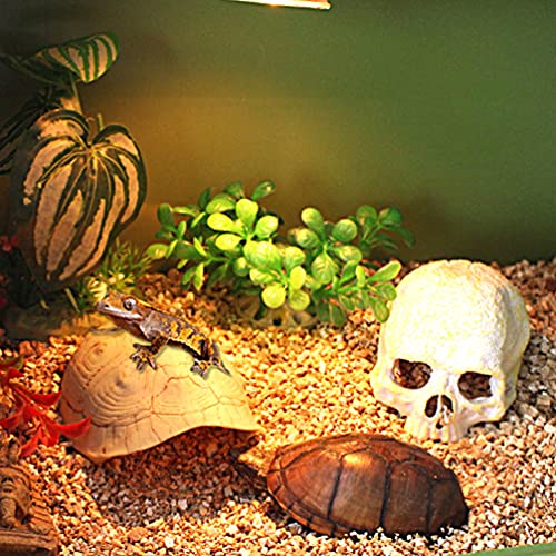 POPETPOP Turtle Shell Hideout Aquarium Basking Platform Resin Reptile Breeding Shelter for Freshwater and Saltwater Tanks Climbing Platform and Terrarium Decor 5.00 X 3.93 X 1.96 in 1 Pack