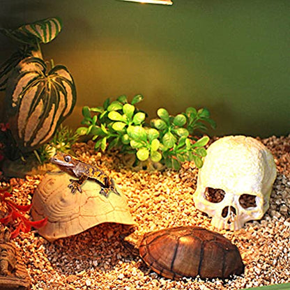 POPETPOP Turtle Shell Hideout Aquarium Basking Platform Resin Reptile Breeding Shelter for Freshwater and Saltwater Tanks Climbing Platform and Terrarium Decor 5.00 X 3.93 X 1.96 in 1 Pack