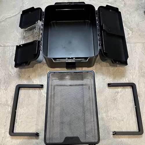 Portable Reptile Cage Carrier Tank with Handle Reptile Transport Container Terrarium Box Habitat Cage Pet Houses for Turtle, Gecko, Bearded Dragon, Lizard, Frog, Snake, Spider