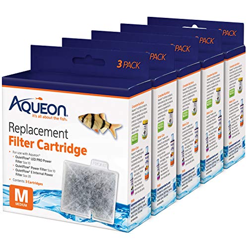 Aqueon Aquarium Fish Tank Replacement Filter Cartridges Medium - 15 pack - size: 15 Pack