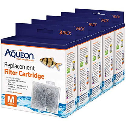 Aqueon Aquarium Fish Tank Replacement Filter Cartridges Medium - 15 pack - size: 15 Pack
