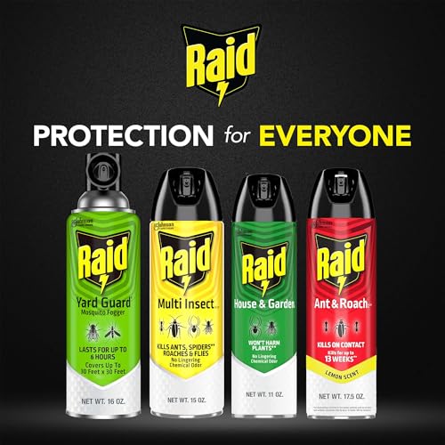 Raid Yard Guard Mosquito Fogger for Outdoor Yard Patio Deck and Garden Mosquito Control Aerosol Spray 16 Ounce (Pack of 12) - size: 16 Ounce (Pack of 12)