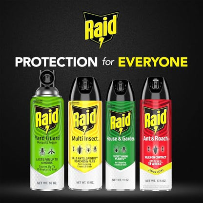 Raid Yard Guard Mosquito Fogger for Outdoor Yard Patio Deck and Garden Mosquito Control Aerosol Spray 16 Ounce (Pack of 3) - size: 16 Ounce (Pack of 3)