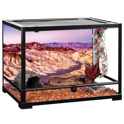 YongFoto Reptile Terrarium Background 30x12 inch Reptile Tank Background Desert Rocky Bush Thorns Western Wilderness Reptile Habitat Background Bearded Dragon Fish Tank Aquarium Background Backdrop - color: Purple, size: 30 x 12 in