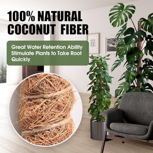 3 Pack Moss Pole 63 Inch Monstera Plant Sticks Support Tall Long Stakes | Climbing Indoor Large Bendable Handmade DIY Shape Grow Upwards - color: 3 Pack