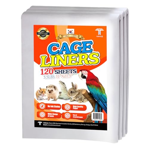 TORTO9 Cage Liner Sheets for Birds – 120 Pack, 31 x 21.5 in, 5.5 lb | Acid-Free & Non-Toxic Paper | Safe Pet Bedding, Craft Supply, Packing & Shipping Use - size: 31 x 21.5 in