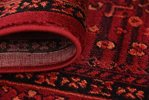 Unique Loom Tekke Collection Area Rug - Sheibani (2' x 5' 3" Runner Red/Black) - size: 2' x 5'3" (Rectangular)