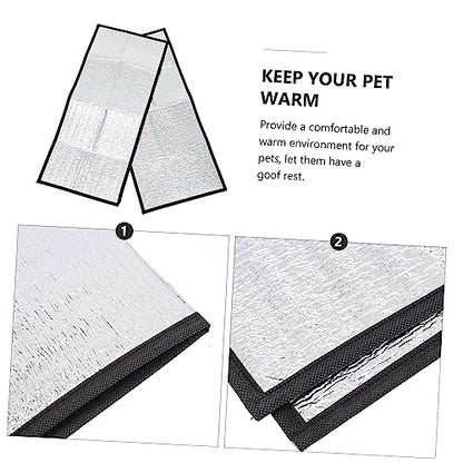 Happyyami 2pcs Reptile Heating Pads Reflective Film Warm Insulation Mat for Snakes Lizards Turtles Design for Cold Environments - size: 68X30X0.1cm