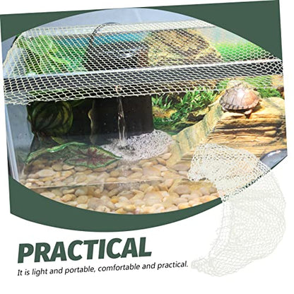BESPORTBLE Fish Tank Escape Mesh Net Terrarium Cover for Reptile and Turtle Tanks Easy to Clean Lightweight Versatile Aquarium Netting to Prevent Jumping and Escaping Fish