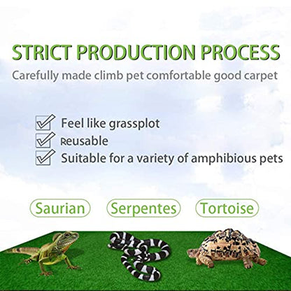 Tfwadmx Reptile Carpet, 2 Pack of Bearded Dragon Mat Terrarium Substrate Liner Bedding for Snake Turtle Lizard Geckos Hermit Crabs (24'' X 16'') - color: 2 PCS, size: 24'' X 16''