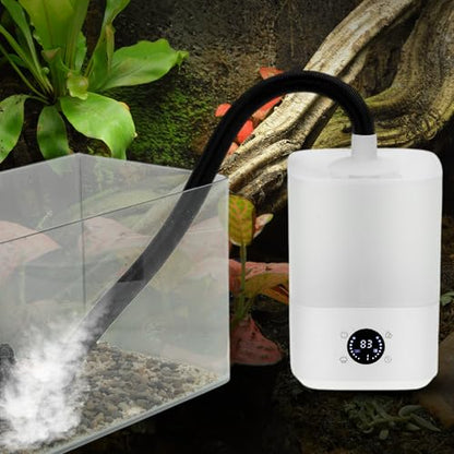 4L Reptile Fogger Mister, Efficient Humidifier Set, Reptile Humidifier for Proper Moisture Control, Easy-to-Use Mist Maker, White, 1 Set - color: High configuration