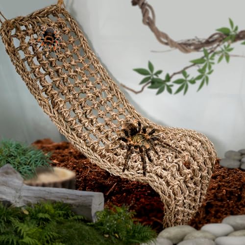 Bearded Dragon Lizard Hammock Reptile Lounger 30"*8" 1Pcs,100% Natural Seagrass Bed and Cage Terrarium Tank Accessories for Geckos,Snakes,Chameleon,Hermit Crab,Axolotl,Iguana