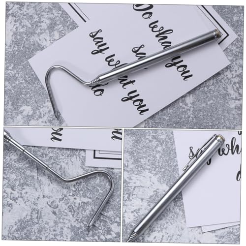 FAVOMOTO 2pcs Retractable Stainless Steel Snake Grabber Hooks Heavy Duty Snake Catching Tool for Reptile Handling and Safe Removal with Easy Grip Handles