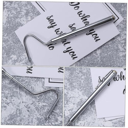 FAVOMOTO 2pcs Retractable Stainless Steel Snake Grabber Hooks Heavy Duty Snake Catching Tool for Reptile Handling and Safe Removal with Easy Grip Handles