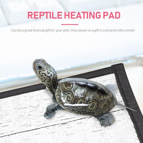 balacoo 2 Pcs Reflective Insulation Reptile Mat - 11.8" Under Tank Thermal Film for Snake Lizard Turtle - Maximizes Warmth for Reptile Heat Pad & Heat Tape