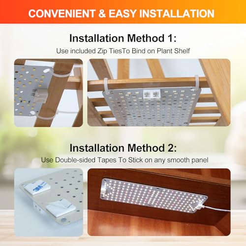 4-Pack Panel Grow Lights for Indoor Plants, FECiDA 2026 LED Plant Grow Light for Under Cabinet Plants, Full Spectrum Growing Lamp with 4,8,12,16,20 Hr Timer, Free Linking - size: Panel Grow Light 12W(4Pack)