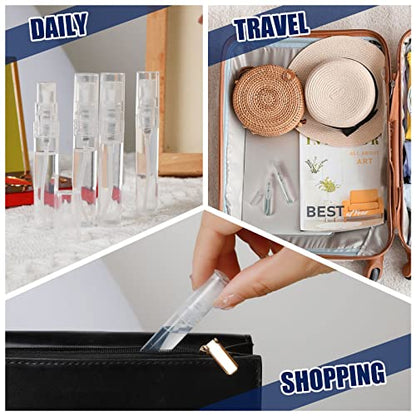 Fandamei Mini Spray Bottle, 10 Pack 5ml Mini Plastic Spray Bottle Empty, Fine Mist Refillable Mini Perfume Bottle, Perfume Atomizer, Small Sample Containers, Plastic Portable Travel Bottle, Clear - size: 5ml