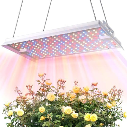 MetryGrow Plant Grow Light, [Smart APP & Expansive 2x3 Ft Coverage] Genuine 100W Output LED Full Spectrum for Indoor Plants, 8-Level Brightness, Hanging Use with Remote Control（Hanging Use） - size: 100W(Hanging Use)