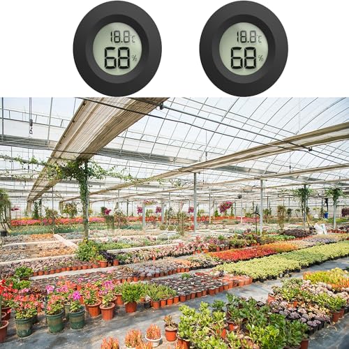 Reptile Tank Accessories, 2pcs Reptile Thermometer and Humidity Gauge, Bearded Dragon Tank Thermometer Humidity Gauge for Jumping Spider, Leopard Gecko, Hermit Crab, Gecko, Ball Python, Lizard.