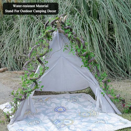 71" Bendable Tree Branch Halloween Jungle Vine Hanging Moss Garland Reptile | Artificial Posable Greenery Branches Faux Tree Twigs Ivy Leaves for Climb Outdoor Canopy Wedding Wall Porch Mantel Decoration