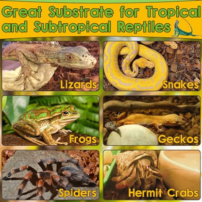 Halatool 1.1LB Sphagnum Moss & 10LB Coco Chips Substrate for Reptiles, Terrariums, Humidity Retention, Bedding, Nesting & Burrowing