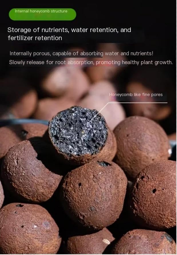 Lightweight Clay Pebbles Ceramsite Porous Drainage Clay Balls Plants-S (9-15Mm)-2 Lb - color: 2 lb, size: S (9-15mm)