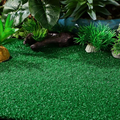 Didiseaon Turtle Basking Platform Turf, Lifelike Artificial Grass for Fish Tank, Tortoise Climbing Platform, Fake Turf Decor for Aquarium and Reptile Terraces, 19. 7 X 9. 8 Inch