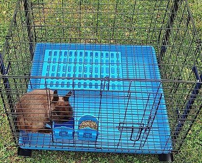 Saguaro Acres Rabbit and Small Animal Cage Resting Mat for Wire Floored Cages 2 Pack (Blue & Gray) - color: Blue & Gray