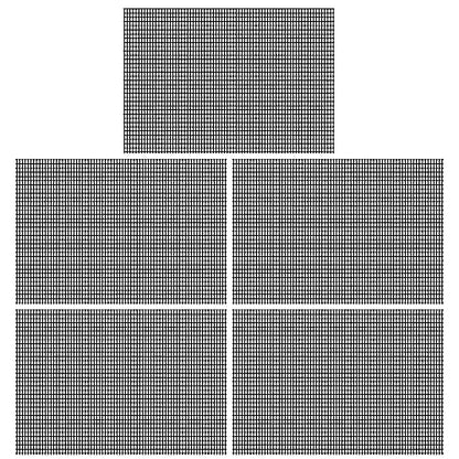 Xiaokeis 5pcs Flower Pot Hole Mesh Pad, 7.87 x 11.81inch Bonsai Mesh Drainage Screens Plant Pot Drainage Meshs Plant Screen Meshs, DIY Drainages Netting Pots Bottom Grid Mat(Color:Black)