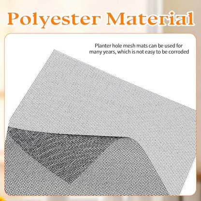 10 Pc Mesh for Plant,Plant Mesh Drainage Meshe,Flower Pot Hole Meshe Pad | DIY Drainage Bottom Netting, Gardening Bottom Grid Mat, Plant Potting Cover Pad, for Potted Succulent, Prevent Soil Loss