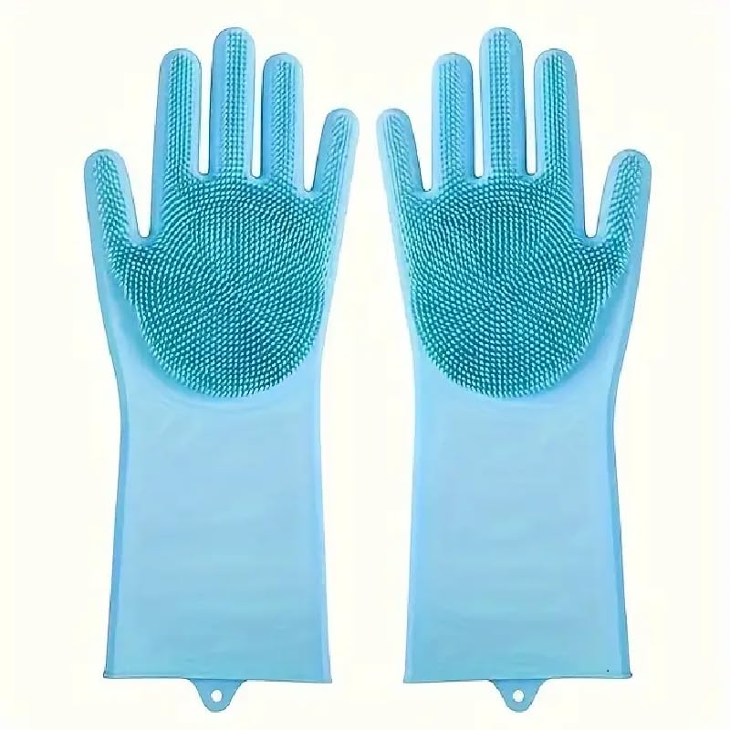 #1 Reusable Silicone Bath & Grooming Gloves – 2-in-1 Deshedding Mitts for Dogs, Cats & Rabbits | Safe Non-Electric Hair Remover | Quick Foam, Massage & Easy Clean
