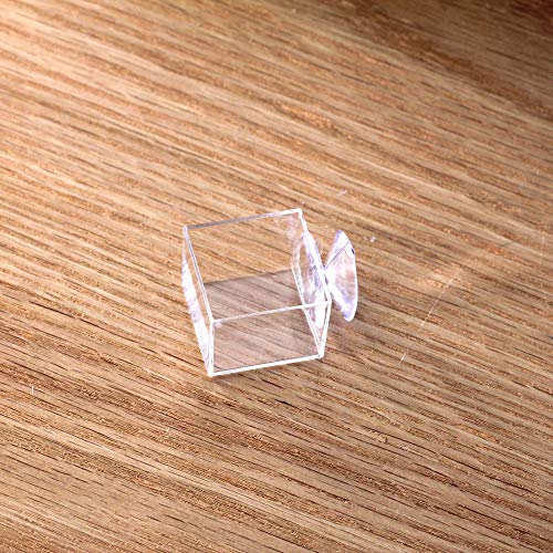4pcs mini Insect Water Dish, Transparent Plastic, Small Reptile Feeding Feeder, Crickets Pet Worm Cups Spider Gecko Butterfly Mantis Beetle Bowl Set | Wall Mounted Reptile Food Dish And Water Bowl Set For Small Lizard, Mantis And Jumping Spider, Animals E