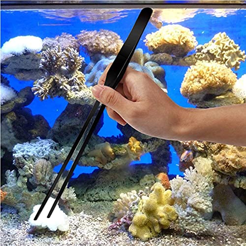 Aquarium Scissor Tweezers Spatula Tool - 4 in 1 Stainless Steel Aquatic Plants Aquascaping Tools Set for Fish Starter Kits & Aquariums Tank(Black) - color: Black