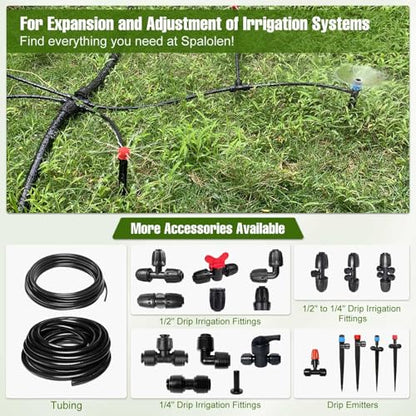 30 Pack Quick Connect 1/4" Drip Irrigation Tee Connectors, Universal Tee Fitting for 1/4 Inch Irrigation Tubing, Leak Free Fittings for Sprinkler or Drip Irrigation System - size: 30PCS Tee Connectors