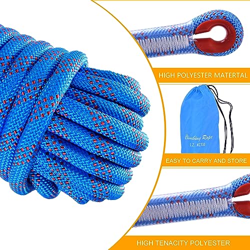 Climbing Rope, Rappelling Rope - color: Blue, size: 65FT
