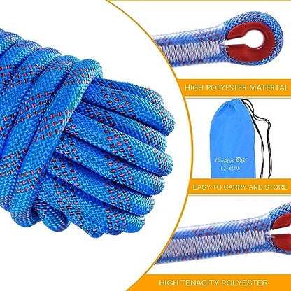 Climbing Rope, Rappelling Rope - color: Blue, size: 100FT