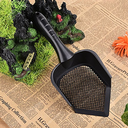 Cat Scooper Fine Sand Sifter Kitty Litter Scoop Sifter Kitty Litter Shovel Pointed End Cat Litter Scoop Pet Reptile Terrarium Bedding Litter Cleaner Corner Scoop Pet Poop Net Shovel Kit - color: Hole: 3.0mm