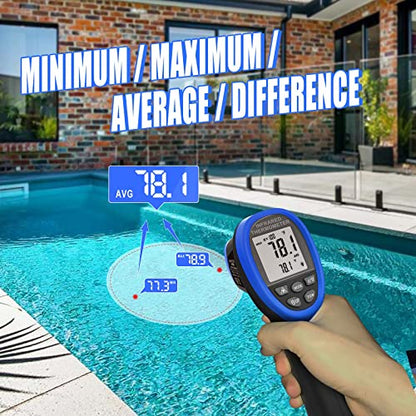 BT-1500 Non-Contact Pyrometer 30:1 Industrial Laser Thermometer Gun, -58℉ to 2732℉ (-50℃ ~ 1500℃) High Temp Infrared Thermometer (NOT for Human) - color: Infrared Thermometer BT-1500 Blue