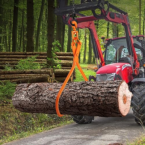 VEVOR Heavy Duty Rotating Steel Lumber Skidding Tongs, 32 inch 2 Claw Log Lifting Tongs, 1543 lbs/700 kg Loading Capacity - style: 32in-Swivel