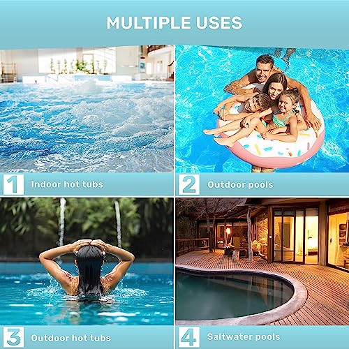Hot Tub Test Strips for Spas - 6 in 1 Water Test [100 Pack] | Includes 100 hot tub test strips that measure chlorine, bromine, pH, alkalinity and hardness with results in 30 seconds. - style: HOT TUB TEST STRIPS - 100 STRIPS