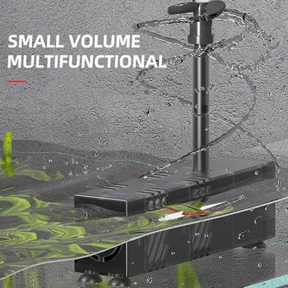 Zunate USB Aquarium Filter Pump, 3W Submersible Turtle Filter with Sponge, Quiet Mini Internal for Small Fish, Turtle Pond, Aquatic Plant Terrarium