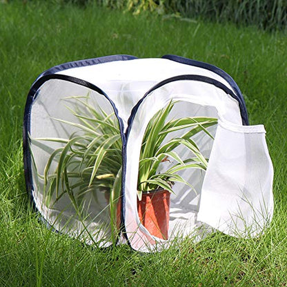 Insect and Butterfly Habitat Cage Terrarium Pop-up 12 X 12 X 12 Inches - color: White With Black, size: 12 x 12 x 12 inches