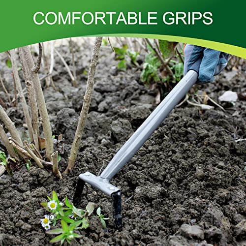 Walensee Stirrup Hoe,Garden Hand Scuffle Hoe for Weeding and Soil Loosening | 14-Inch Hollow Trapezoid Loop With Sharp Metal Edge, Functions As A Hand Rake For Weeding, Soil Cultivation And Garden Beds.