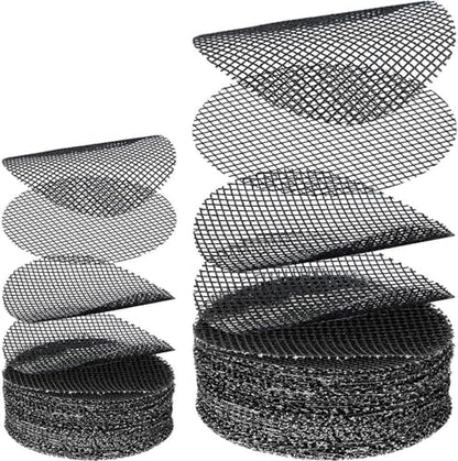 100Pcs Black Round Mesh for Plant Pot,Plant Pot Hole Meshs Pad Bonsai Meshs Flower Pot Drainage Mesh Drainage Hole Screens Bonsai Pot Bottom Grid Mat(2.5cm) Garden Pots