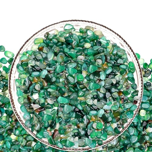 Halatool 2.2LB Green Agate Aquarium Gravel, 0.35"-0.6" Landscaping Pebbles | Polished, Safe, Fish Tank Gravel for Fish Tanks, Succulents, Plant Top Dressing, Fairy Gardens, Vase Filler, Home Decor - size: 2.2 LB, style: Green Pebbles
